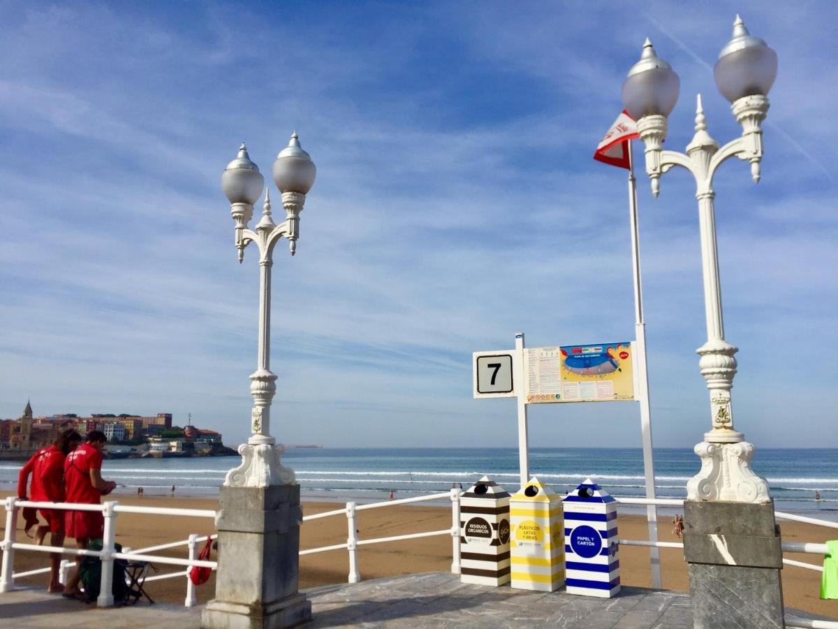 Atico Marques Vistas Al Mar - Garaje Opcional Apartment Gijón Exterior foto
